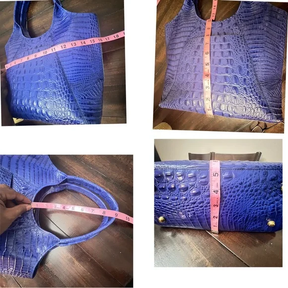 Brahmin Blue Crocodile-Embossed Tote Bag - Picture 6 of 10